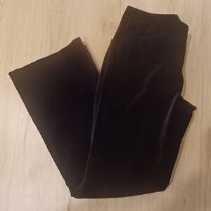Black Velvet Wide Leg Pants